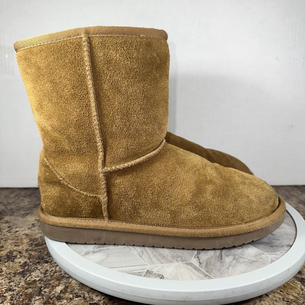 UGG Boots Koolaburra Sz 5 Youth Short Winter Brown Suede Pull On 1019374